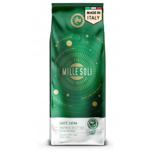Cafea boabe MilleSoli Caffè Crema 250 g, prajire traditionala lenta in Sicilia, crema perfecta, aciditate redusa, pentru espressoare automate si portafiltru