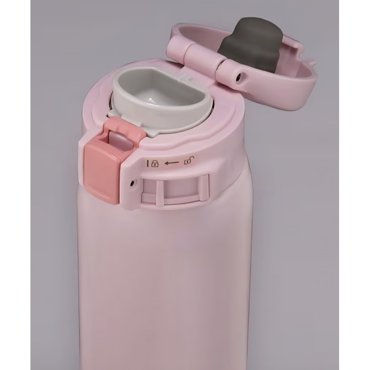 Termos, Travel Mug Zojirushi SM-SR48E-PP, 480ml, izolatie vacuum din inox, ultrausor, capac anti-scurgere, BPA Free, pentru cafea si ceai, birou si calatorii, livrare maxim 7 zile, Roz