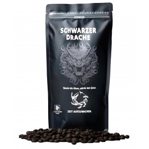 Cafea boabe Black Dragon Espresso 1 kg, 100% Robusta, prăjită intens, Extra Strong, gust foarte puternic și corpolent