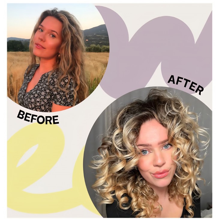 Set îngrijire păr creț Bali Curls, gel pentru definirea buclelor 150 ml, cremă hidratantă pentru bucle 150 ml și ulei Bonding 30 ml, pentru bucle definite, strălucitoare și hrănite