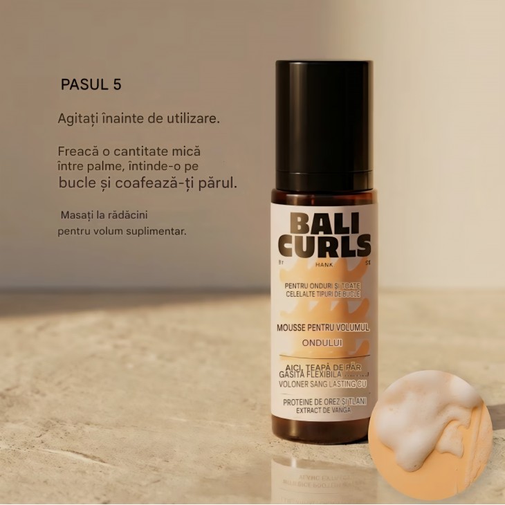 Set travel par cret Bali Curls Curl Travel Kit, 5 produse mini pentru bucle definite si sanatoase, sampon, balsam, crema pentru bucle, gel de definire si spuma, ideal pentru calatorii si sala