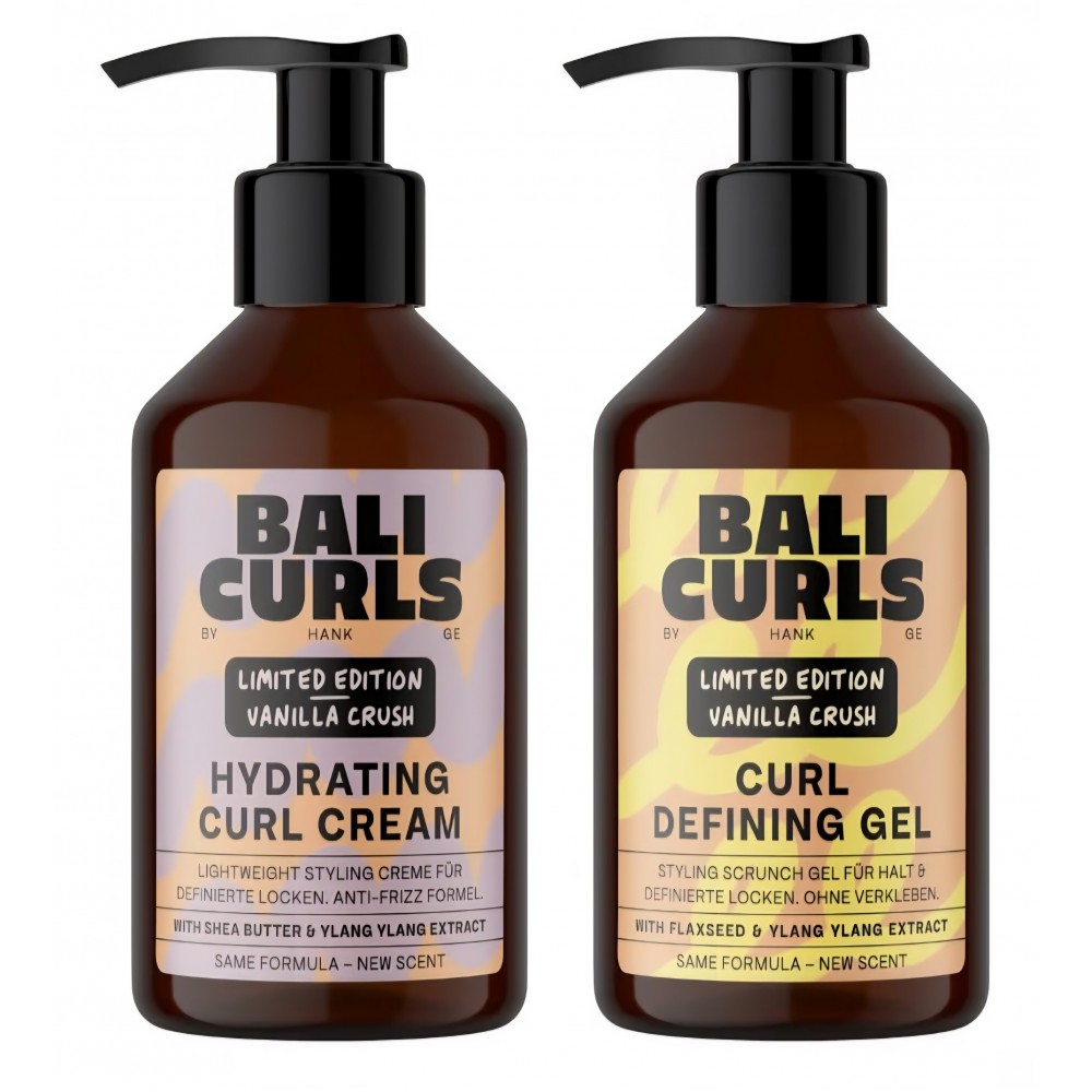 Set editie limitata Bali Curls pentru definirea buclelor, crema hidratanta pentru bucle si gel de definire 150 ml fiecare, pentru par neted si bine conturat, hidratare, definire si fixare fara lipire 