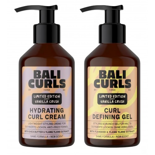 Set editie limitata Bali Curls pentru definirea buclelor, crema hidratanta pentru bucle si gel de definire 150 ml fiecare, pentru par neted si bine conturat, hidratare, definire si fixare fara lipire 