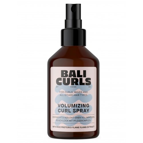 Spray vegan pentru volum, Bali Curls, Volumising Curl Spray 150 ml, cu proteina din orez si ylang-ylang, compatibil Curly Method, pentru bucle naturale 