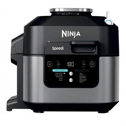 Multicooker Ninja Speedi ON500EU, 12 programe, 5.7L, Air Fryer, Slow Cooker, Grill, Coacere, Funcție Speedi Rapid Meals, 1760W, Negru, termen livrare 7-8 zile
