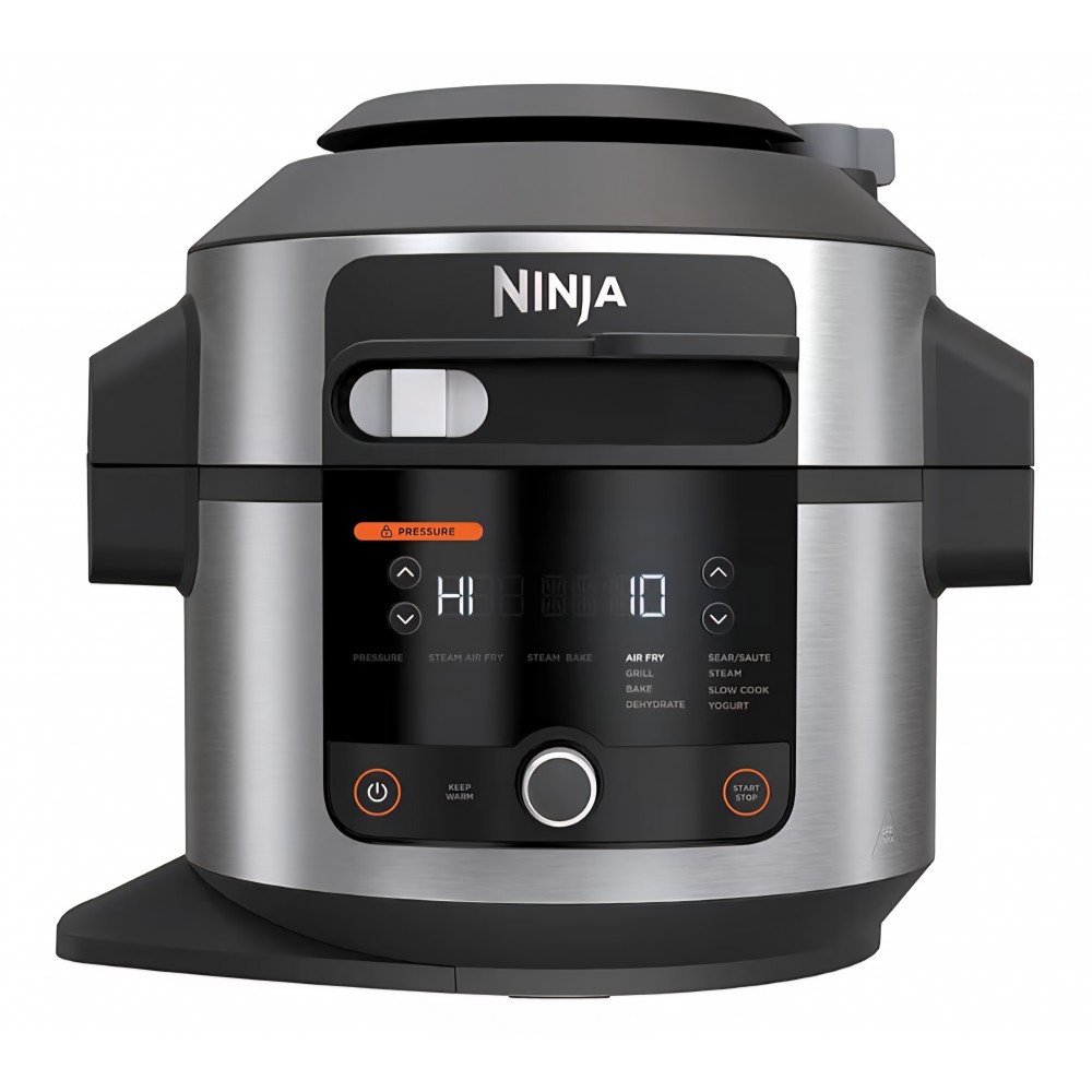 Multicooker Ninja Foodi SmartLid OL550EU, 11 programe, 6L, Oală sub presiune, Air Fryer, Slow Cooker, Grill, Coacere, Funcție Combi-Steam, 1460W, Inox, termen livrare 7-8 zile