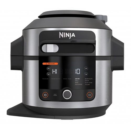 Multicooker Ninja Foodi SmartLid OL550EU, 11 programe, 6L, Oală sub presiune, Air Fryer, Slow Cooker, Grill, Coacere, Funcție Combi-Steam, 1460W, Inox, termen livrare 7-8 zile