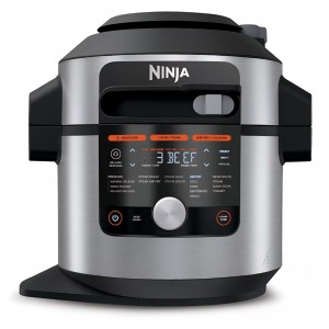 Multicooker Ninja Foodi MAX SmartLid OL750EU, 14 programe, 7.5L, Oală sub presiune, Air Fryer, Grill, Coacere, Termometru digital, Smart Cook System, 1760W, Inox, termen livrare 7-8 zile