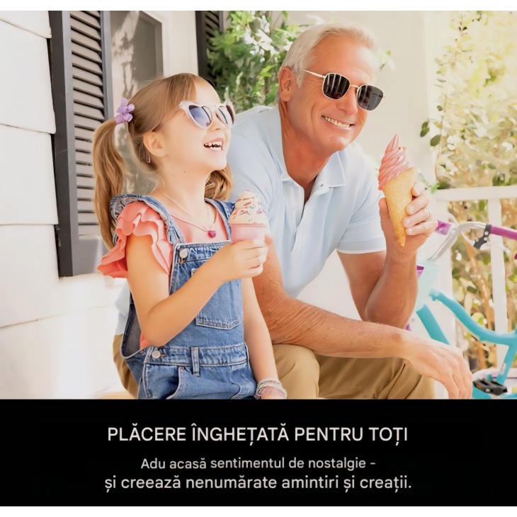 Aparat de înghețată Ninja CREAMi Scoop & Swirl NC701EU, 2 recipiente incluse, 13 funcții, pentru înghețată, soft ice cream, gelato, sorbet, milkshake și altele, funcție Mix-In, argintiu platinum, termen livrare 7-8 zile