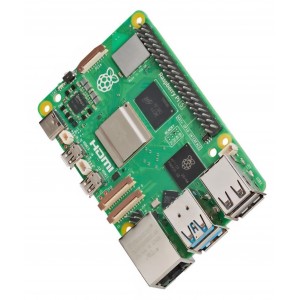 Mini PC Raspberry Pi 5, 4GB RAM, procesor quad-core ARM Cortex-A76, Wi-Fi, Bluetooth, dual micro HDMI, USB 3.0, Gigabit Ethernet, GPIO, negru