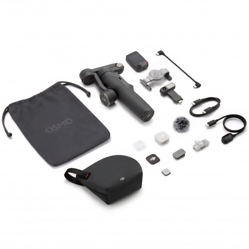 Gimbal smartphone DJI Osmo Mobile 8P Creator Combo, stabilizare pe 3 axe, ActiveTrack, extensie telescopică, trepied inclus, accesorii Creator Combo