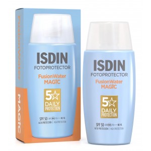 Cremă de protecție solară pentru față ISDIN Fusion Water SPF 50, textură ultralejeră, utilizare zilnică, 50 ml