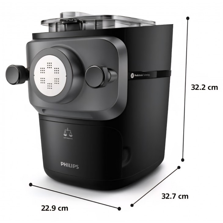 Mașină automată de paste Philips 7000 Series PastaMaker, 8 tipuri de paste, cântărire automată, ProExtrude, ușor de curățat, până la 8 porții, HR2665/93, termen livrare 7-8 zile