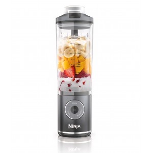 Blender portabil Ninja Blast Max BC251EUGY, 570 ml, reîncărcabil, 3 funcții, smoothie-uri și shake-uri proteice, capac anti-scurgere, Cool Grey, termen livrare 7-8 zile