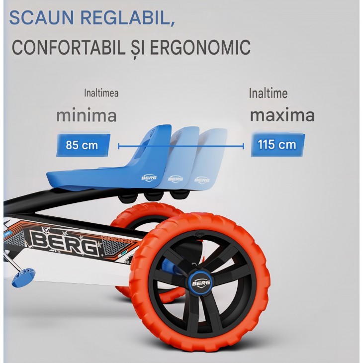 Vehicul cu pedale, Kart Berg Buzzy Nitro Go, pentru copii 2–5 ani, livrare 7-9 zile