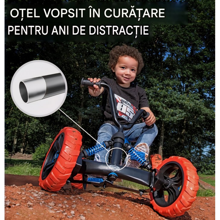 Vehicul cu pedale, Kart Berg Buzzy Nitro Go, pentru copii 2–5 ani, livrare 7-9 zile