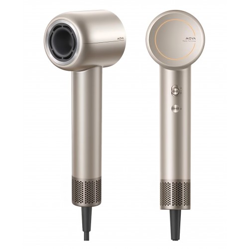Uscător de păr MOVA Shine 10, uscare rapidă, motor 110.000 RPM, tehnologie cu ioni plasmatici, control inteligent al temperaturii, silențios, pentru acasă și călătorii, auriu, livrare 7-8 zile