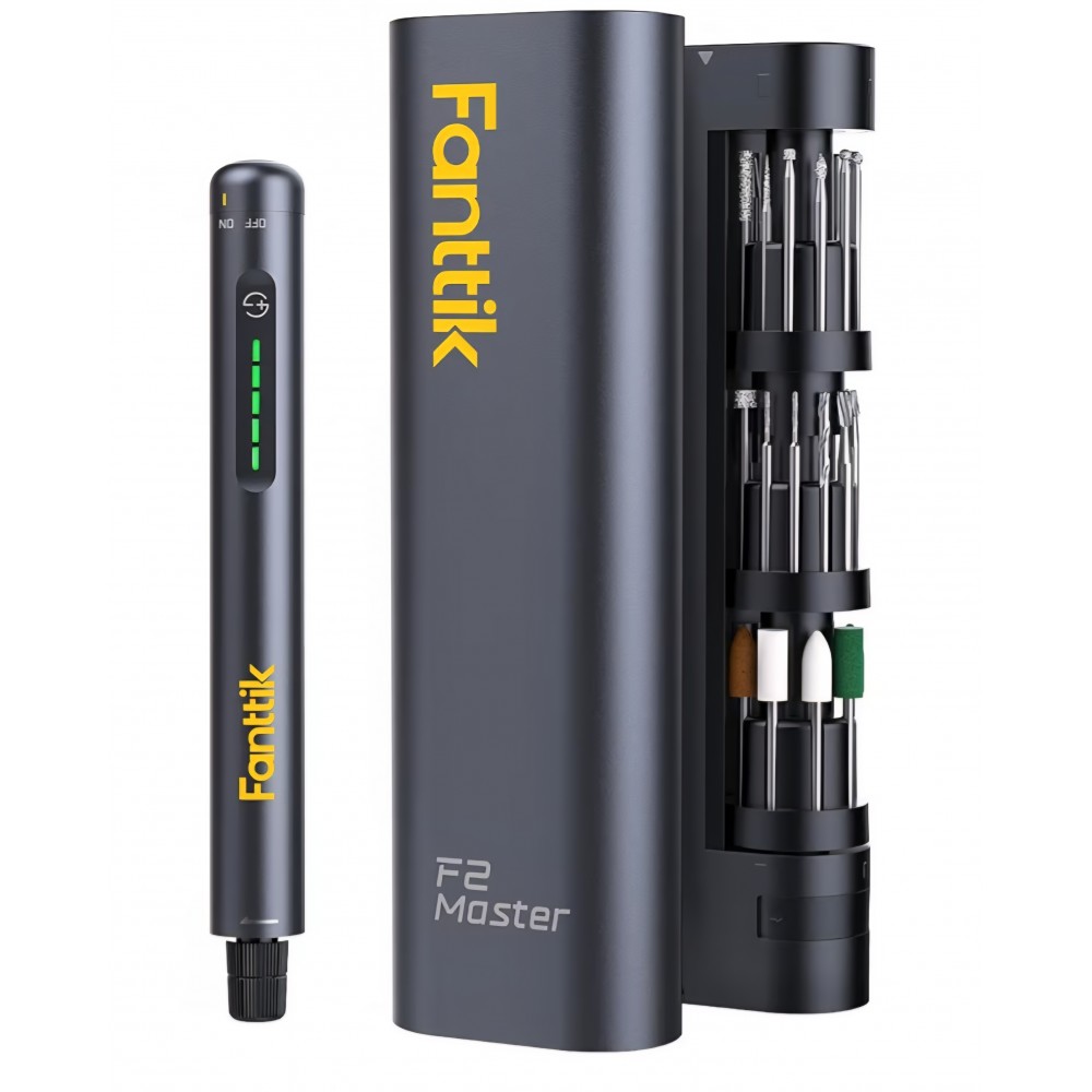 Mini unealtă multifuncțională fără fir Fanttik F2 Master, 25.000 RPM, 5 viteze, 35 accesorii, pentru gravare, găurire, șlefuire și modelare