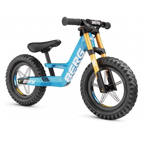 Bicicletă fără pedale BERG Biky Cross 12 inch, cu frână de mână, roți pneumatice și cadru din magneziu, pentru copii de la 2 ani, livrare 7-9 zile
