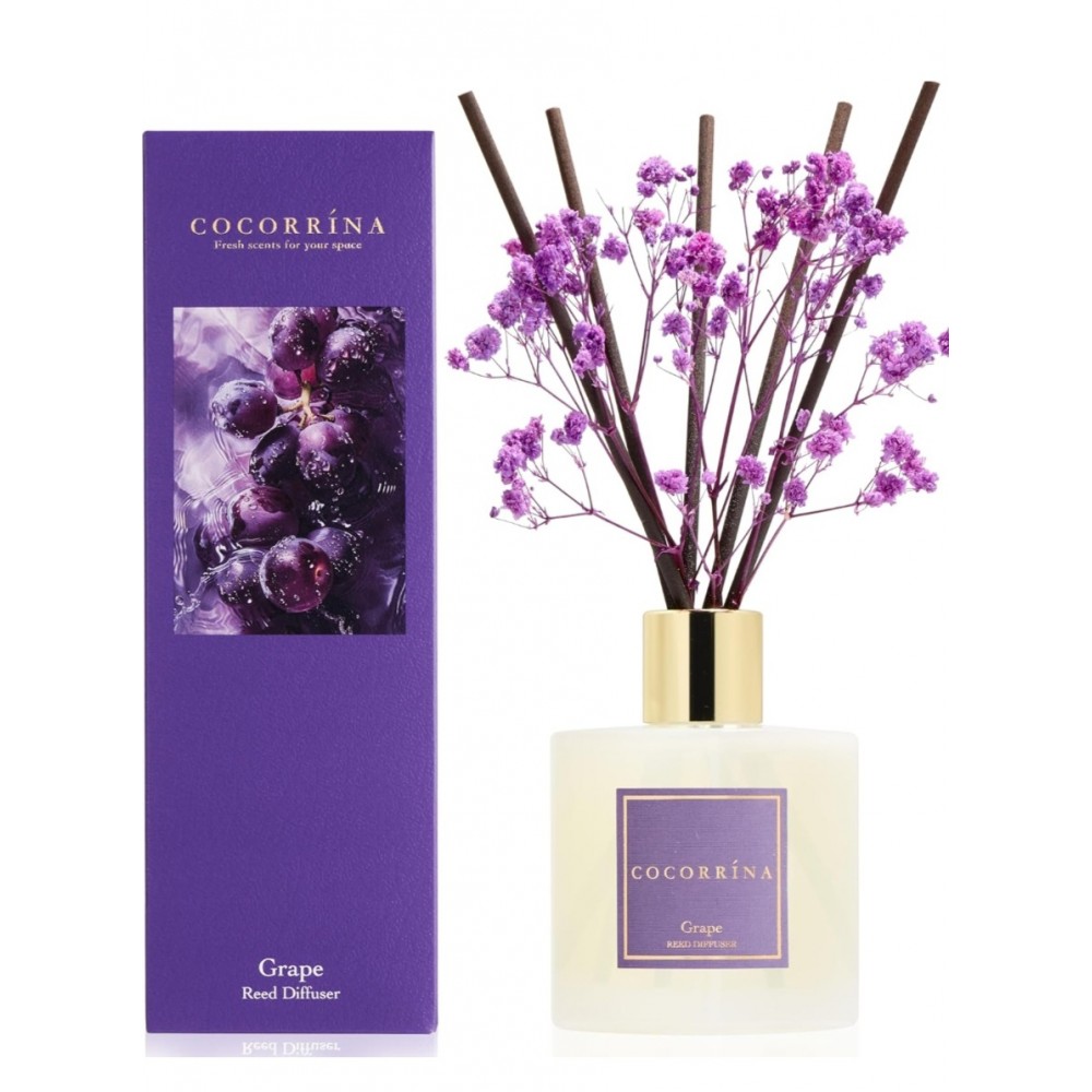 Difuzor parfum de lux cu bețișoare COCORRÍNA, 200 ml, parfum ambiental de lungă durată, pentru casă și baie, aroma struguri, livrare 7-8 zile