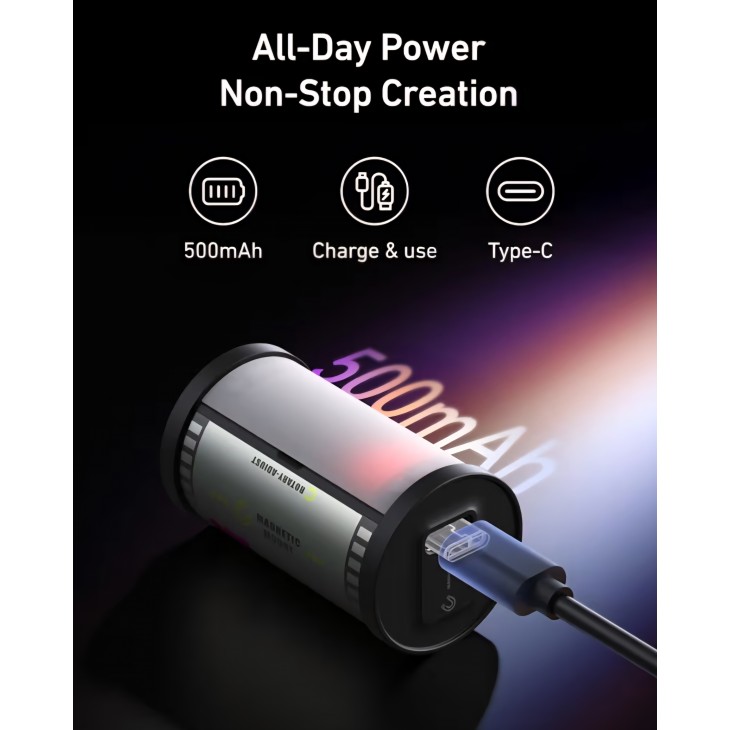 Kit TELESIN pentru DJI Osmo Action 6, cu carcasă metalică de protecție, mâner din aluminiu și lumină video RGB magnetică, accesorii pentru filmare și vlogging livrare 7-8 zile