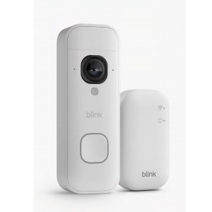 Sonerie video inteligentă Blink Battery Doorbell 2K+, vedere completă „head-to-toe”, video 2K, audio îmbunătățit, IP65, baterie de lungă durată, Sync Module Core inclus, alb, livrare 7-9 zile