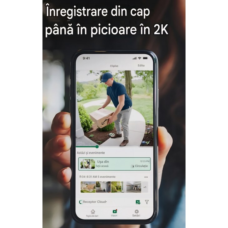 Sonerie video inteligentă Blink Battery Doorbell 2K+, vedere completă „head-to-toe”, video 2K, audio îmbunătățit, IP65, baterie de lungă durată, Sync Module Core inclus, alb, livrare 7-9 zile