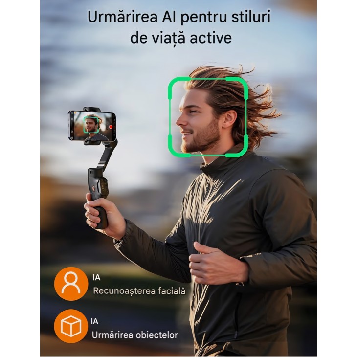 Stabilizator gimbal pentru smartphone hohem iSteady X3 SE Plus, stabilizare pe 3 axe, telecomandă detașabilă, tijă extensibilă, autonomie 11 ore, pentru vlogging, livrare 7-9 zile