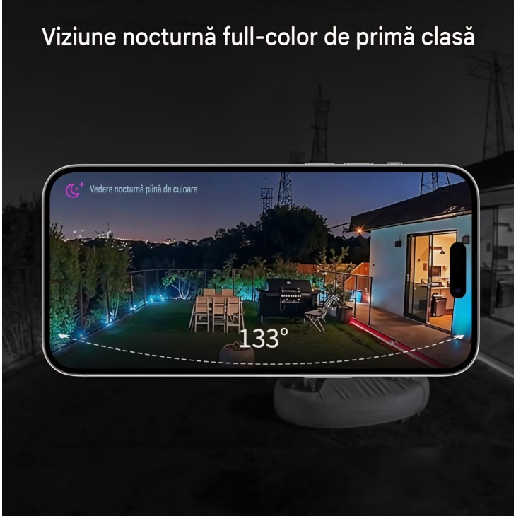 Cameră de supraveghere inteligentă Aqara Outdoor Camera G5 Pro, 4MP, vedere color pe timp de noapte, Wi-Fi 2.4/5 GHz, HomeKit Secure Video, hub Zigbee și Thread integrat, alb, livrare 7-9 zile