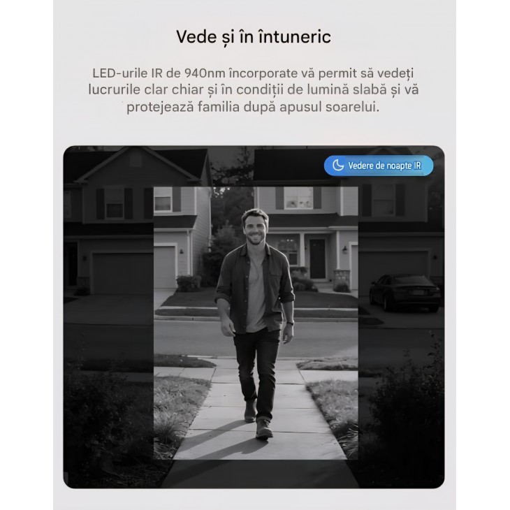 Sonerie video inteligentă Aqara G400 cu Chime inclus, alimentare prin cablu sau PoE, video 2K panoramic, HomeKit Secure Video, înregistrare 24/7, IP65, livrare 7-9 zile
