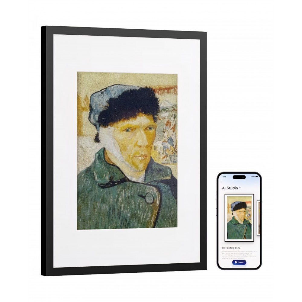 Ramă foto digitală SwitchBot KI Art Frame 13.3”, e-ink, cadru foto electronic wireless, artă generată AI, compatibil Alexa, livrare 7-9 zile
