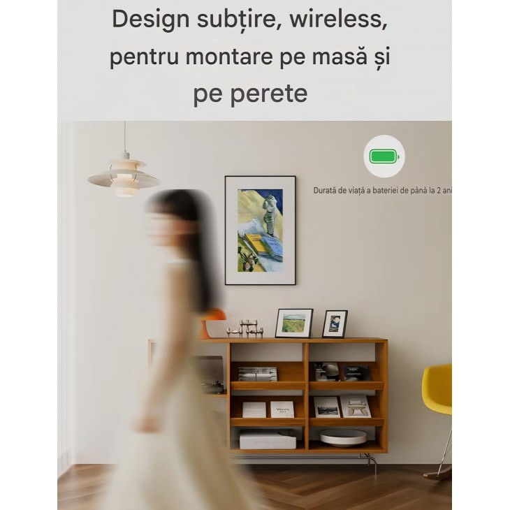 Ramă foto digitală SwitchBot KI Art Frame 13.3”, e-ink, cadru foto electronic wireless, artă generată AI, compatibil Alexa, livrare 7-9 zile