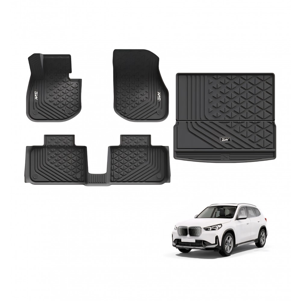 Set covorașe auto și tavă portbagaj, 3W  Auto Life, pentru BMW iX1 U11 și BMW X1 xDrive25e 2022-2026, protecție all-weather, potrivire dedicată, livrare 7-9 zile