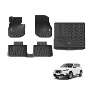 Set covorașe auto și tavă portbagaj, 3W  Auto Life, pentru BMW iX1 U11 și BMW X1 xDrive25e 2022-2026, protecție all-weather, potrivire dedicată, livrare 7-9 zile