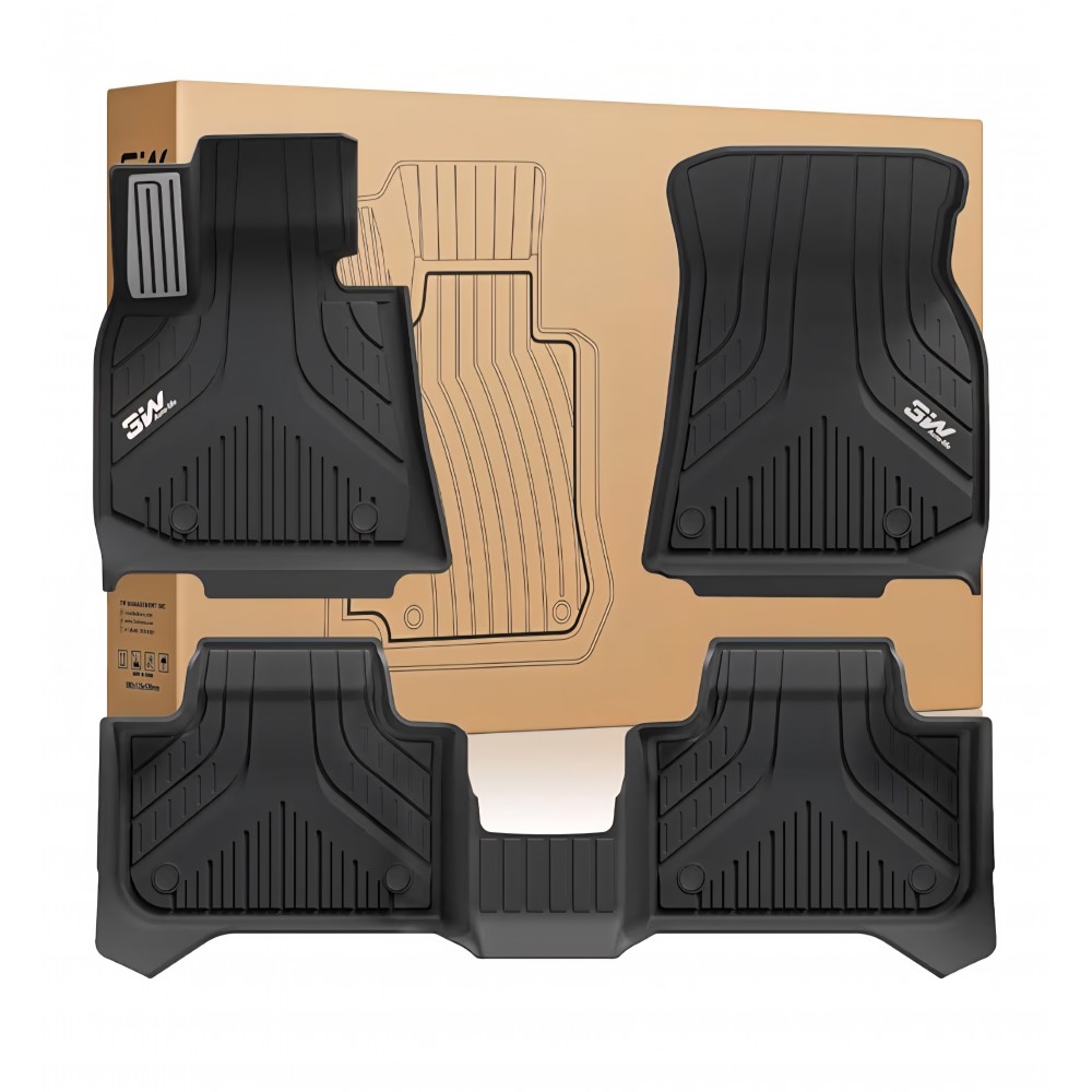 Set covorașe auto 3W Thorex pentru BMW X3 G45 2025-2026, cauciuc reciclat, all-weather, antiderapante, pentru rândurile 1 și 2, negru, livrare 7-9 zile