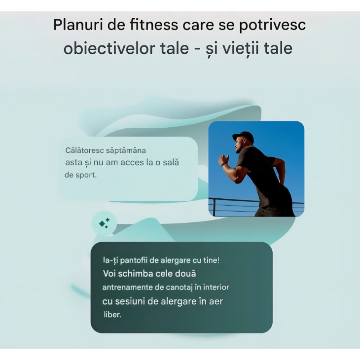 Brățară fitness Google Fitbit Air, monitorizare activitate, ritm cardiac și somn, coaching AI personalizat, autonomie până la 7 zile, Berry, livrare 8-10 zile