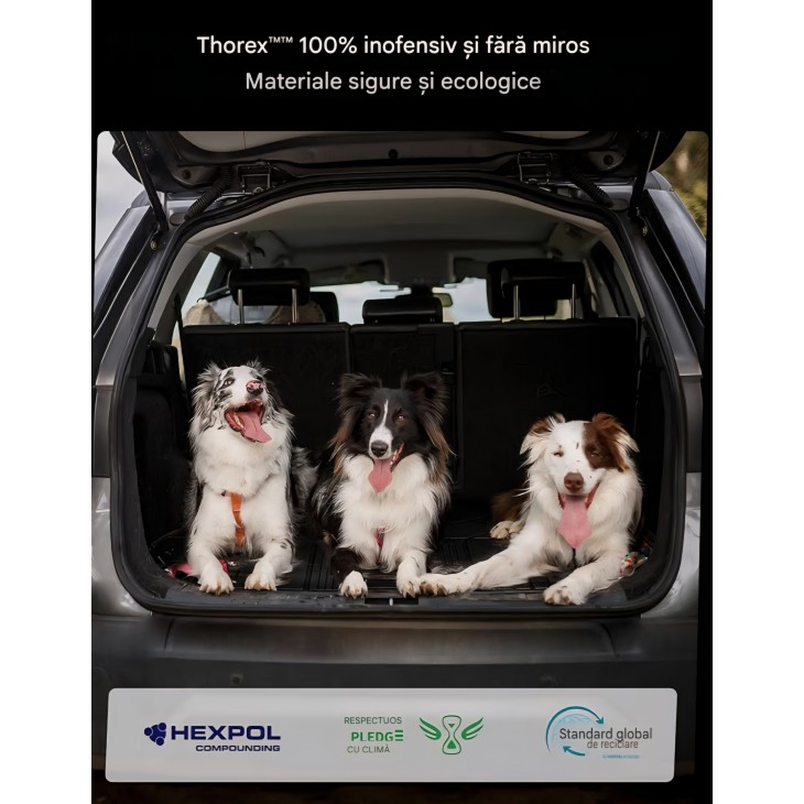 Tavă portbagaj 3W Thorex pentru Jaecoo 7 2025-2026, protecție all-weather, antiderapantă, prietenoasă cu animalele de companie, negru , livrare 7-9 zile