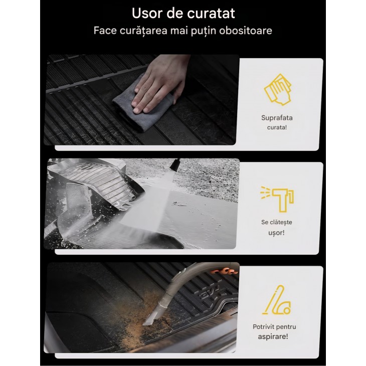 Tavă portbagaj 3W Thorex pentru Jaecoo 7 2025-2026, protecție all-weather, antiderapantă, prietenoasă cu animalele de companie, negru , livrare 7-9 zile