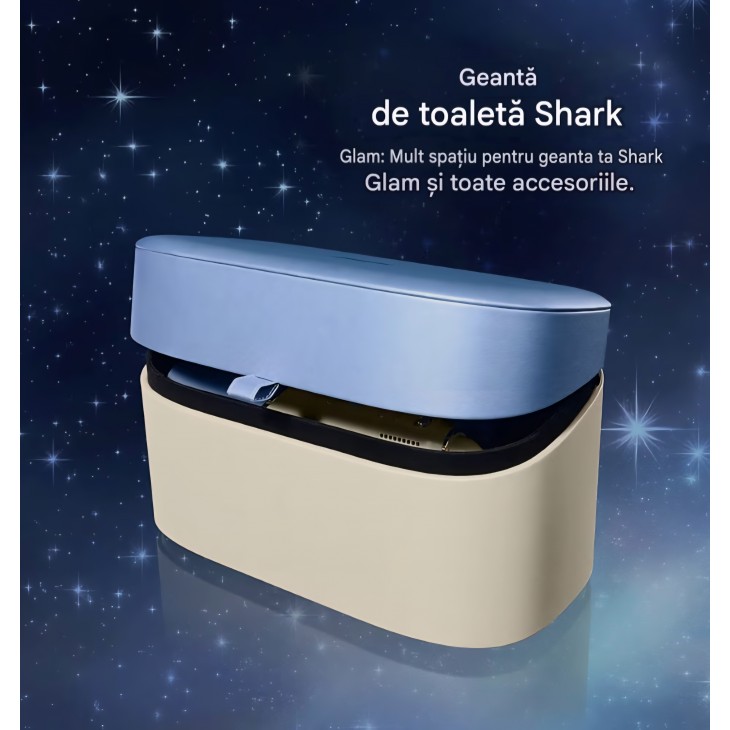 Multistyler și uscător de păr Shark Glam, pentru păr drept, bucle și onduleuri, control inteligent al temperaturii, tehnologie Gloss Lock, accesorii Silki și Glossi, livrare 7-9 zile