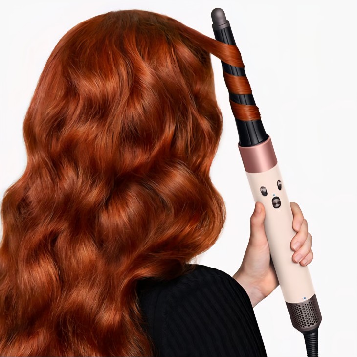 Styler și uscător de păr Dyson Airwrap i.d.™ Straight + Wavy, coafare inteligentă pentru păr drept și ondulat, fără temperaturi extreme, culoarea ceramic pink, livrare 7-9 zile
