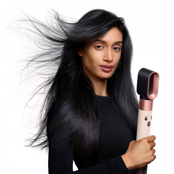Styler și uscător de păr Dyson Airwrap i.d.™ Straight + Wavy, coafare inteligentă pentru păr drept și ondulat, fără temperaturi extreme, culoarea ceramic pink, livrare 7-9 zile
