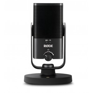 Microfon USB profesional RØDE NT-USB Mini, condensator de studio, pentru podcast, streaming, gaming, producție muzicală și înregistrări vocale, negru, livrare 7-9 zile