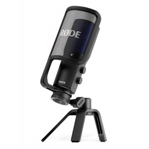 Microfon USB profesional RØDE NT-USB+, pentru înregistrări audio de înaltă calitate pe PC, Mac și dispozitive mobile, monitorizare directă, negru, livrare 7-9 zile