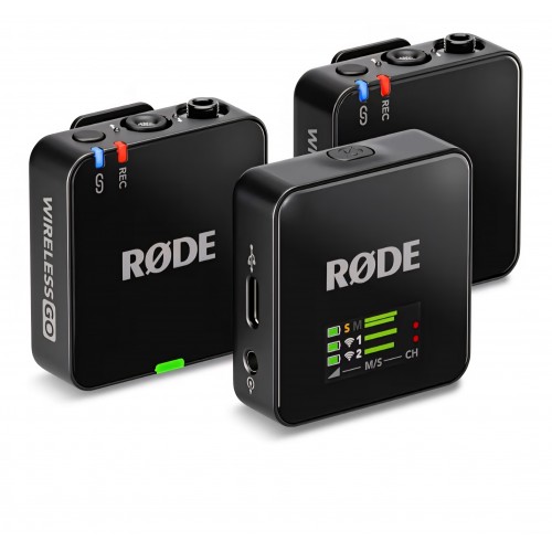Microfon wireless RØDE Wireless GO Gen 3, înregistrare 32-bit Float, sunet profesional, pentru telefon, cameră foto și computer, negru, livrare 7-9 zile