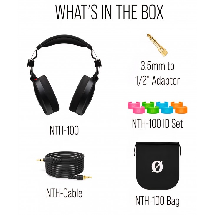 Căști profesionale RØDE NTH-100, over-ear, pentru producție muzicală, mixaj, podcasting, creație de conținut și monitorizare audio, negru, livrare 7-9 zile