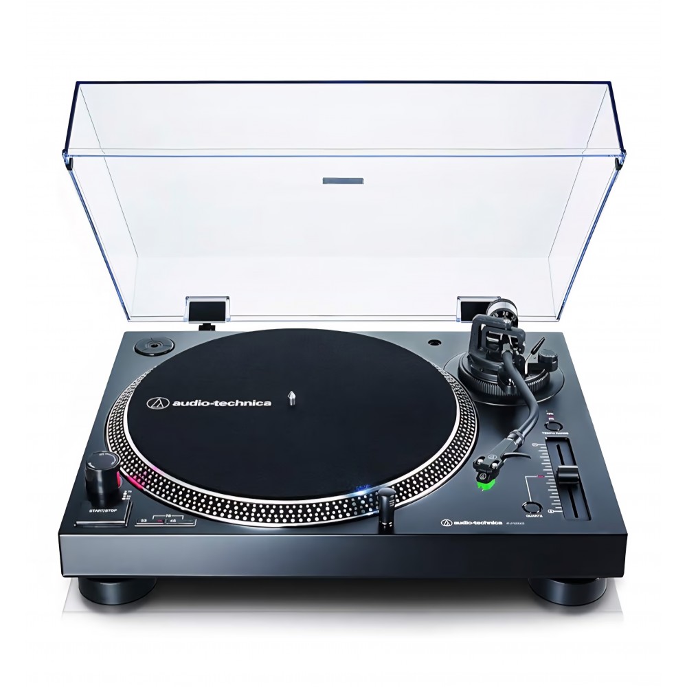 Pickup Audio-Technica LP120XUSBBK, transmisie directă, ieșire analogică și USB, pentru redarea și digitalizarea discurilor de vinil, negru, livrare 7-9 zile