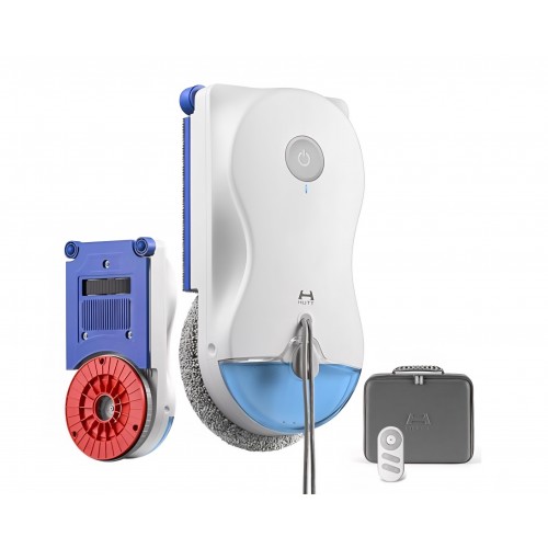 Robot pentru curățat geamuri Hutt R10, sistem hibrid umed/uscat, aspirație 7000 Pa, pulverizare dublă HydroJet