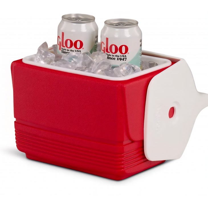 Ladă frigorifică portabilă IGLOO Mini Playmate, 3,8L, roșu/alb, ideală pentru băuturi și gustări, livrare 7-8 zile
