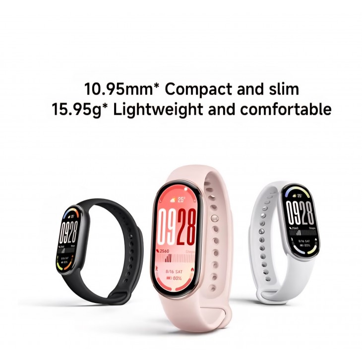 Brățară fitness inteligentă, Xiaomi Smart Band 10, display AMOLED 1.72”, autonomie până la 21 zile, monitorizare sănătate și sport, roz