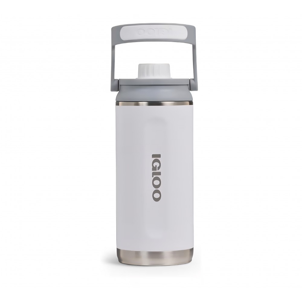 Sticlă termos IGLOO Chug 36, 1000 ml, din oțel inoxidabil, pentru apă plată și carbogazoasă, menține băuturile reci până la 48 de ore, livrare maxim 7-8 zile, Alba